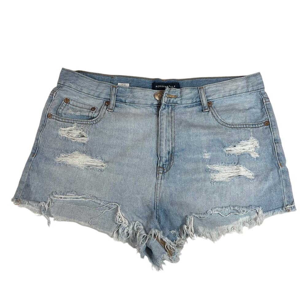 Aeropostale Aero Vintage High Rise Shorty 2.5” Non-Stretch Size 12 Jean Shorts‎